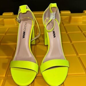 Fashion Nova Neon Yellow Women's Sandals
